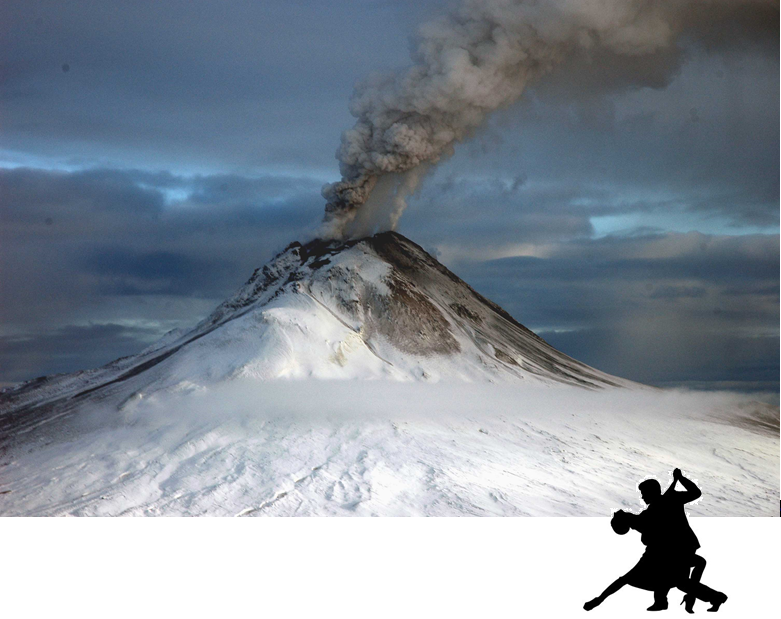dancing by volcano